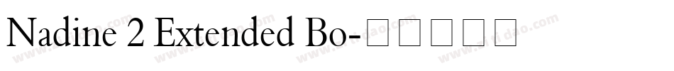 Nadine 2 Extended Bo字体转换